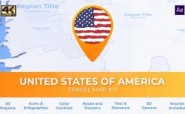 Travel Map USA - United States of America Free videohive