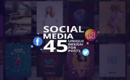 Videohive Social Media - 45 Unique Design for Posts