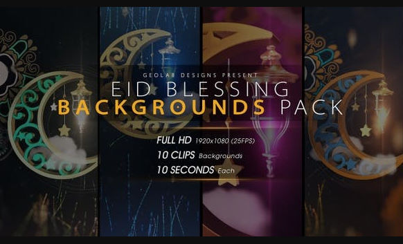 Eid Blessing Backgrounds Pack – Videohive