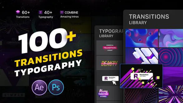 Videohive Transitions & Typography Library