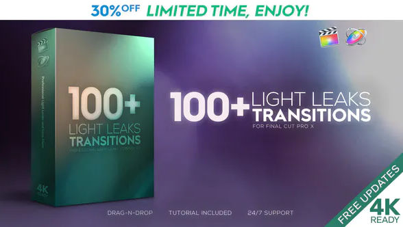 Videohive FCPX Light Leaks Transitions