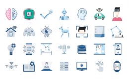 100 Artificial Intelligence Icons Videohive