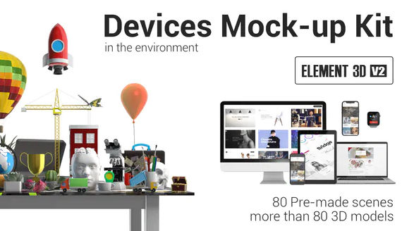 Devices Mock-up Kit in Environment Videohive