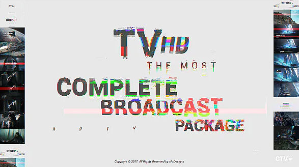 Glitch TV Complete Broadcast Graphics Package Videohive