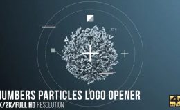 Numbers Particles Logo Opener videohive