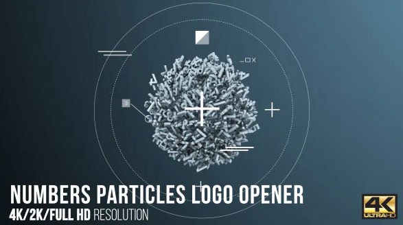 Numbers Particles Logo Opener videohive