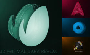 3D Minimal Dark Logo Reveal videohive
