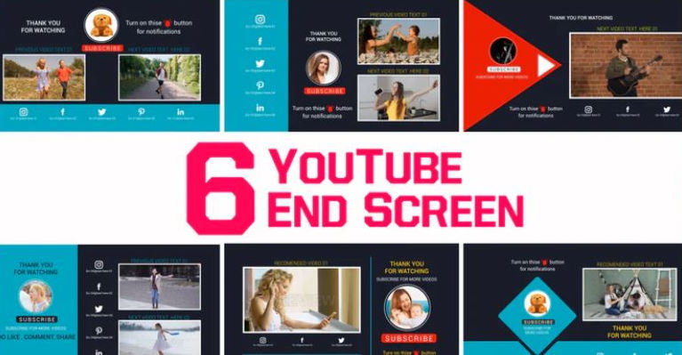 YouTube End Screens – Motionarray