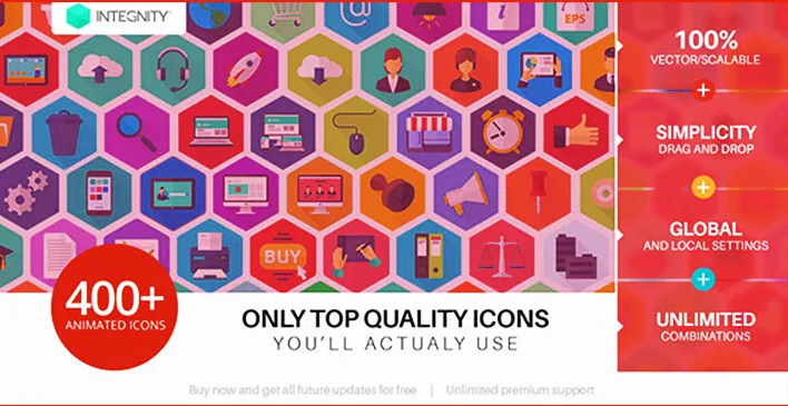 444 Flat Icons – The Ultimate Icon Bundle Free Videohive