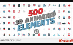 3D Animated Elements Library Videohive