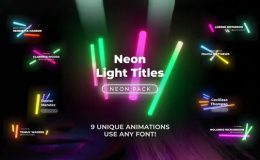 Videohive Neon Light Titles 5 - Apple Motion