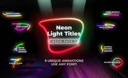 Videohive Neon Light Titles 2 - Apple Motion