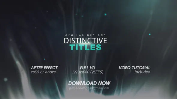 Videohive Distinctive Titles Particles Lights Titles Lines Waves Titles
