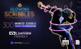Videohive Glowing Scribbles - Premiere Pro
