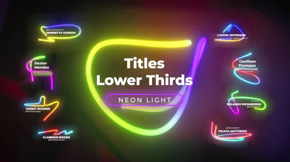 Videohive Neon Light Titles 3