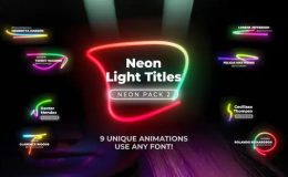 Videohive Neon Light Lower Thirds 2