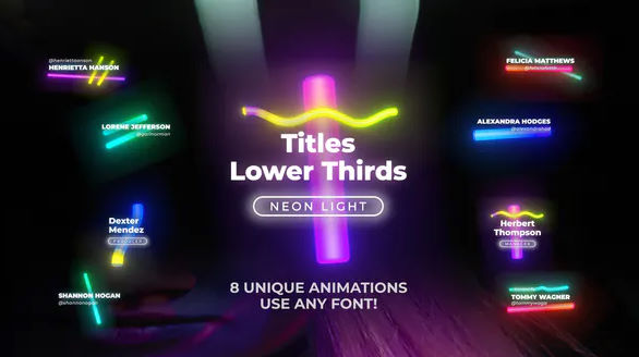 Videohive Neon Light Titles 1 – Premiere Pro