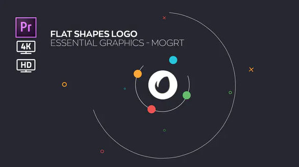 Videohive Flat Shapes Logo Essential Graphics Mogrt – Premiere Pro