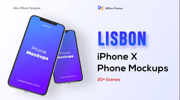 Videohive Lisbon-Phone Mockups (iphone X)