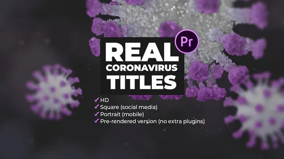 Real Coronavirus Titles for Premiere Pro – Videohive