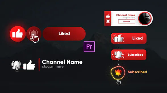 premiere pro youtube subscribe template