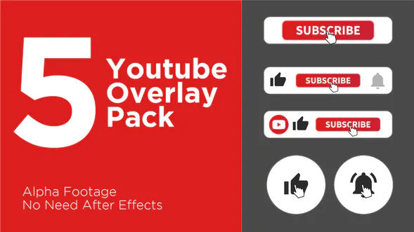 Videohive Clean Youtube Subscribe Button Pack