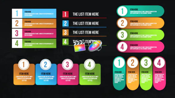Videohive Infographic Modern Lists Final Cut Pro