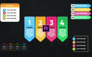 Videohive Infographic Colorful Lists-Premiere Pro