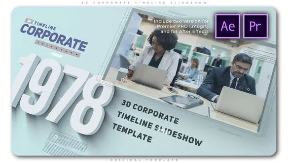 Videohive 3D Corporate Timeline Slideshow