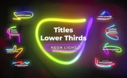 Videohive Neon Light Lower Thirds 3