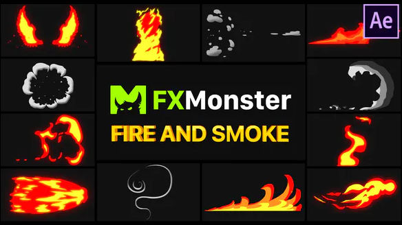 Videohive Fire And Smoke Elements After Effects