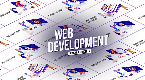 Videohive Web Development Isometric Concept