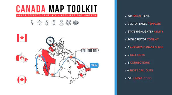 Videohive Canada Map Toolkit