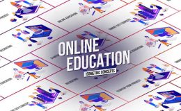 Videohive Online Education Isometric Concept