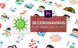 Videohive Coronavirus Flat Animation Icons Premiere Pro