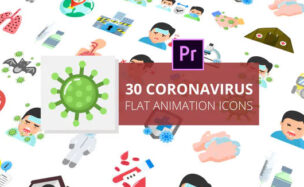 Videohive Coronavirus Flat Animation Icons Premiere Pro