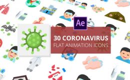 Videohive Coronavirus Flat Animation Icons After Effects