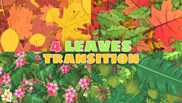 Videohive Leaves Transitions 4 Pack 4K