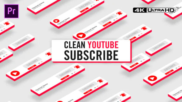 Clean Youtube Subscribe Videohive – Premiere Pro