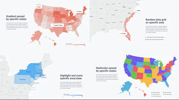 Videohive USA Map Infographics