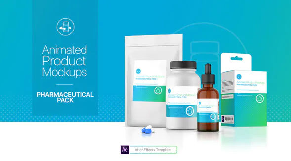 VideoHive Animated Product Mockups – Pharmaceutical Pack