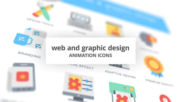 Videohive WEB and Graphic Design Animation Icons