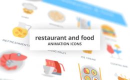 Videohive Restaurant and Food Animation Icons