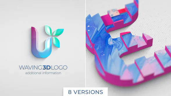 Videohive Waving 3D Logo Reveal