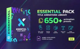 TypeX Essential Pack Title Animation Presets Library