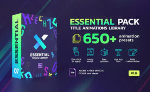 TypeX Essential Pack Title Animation Presets Library