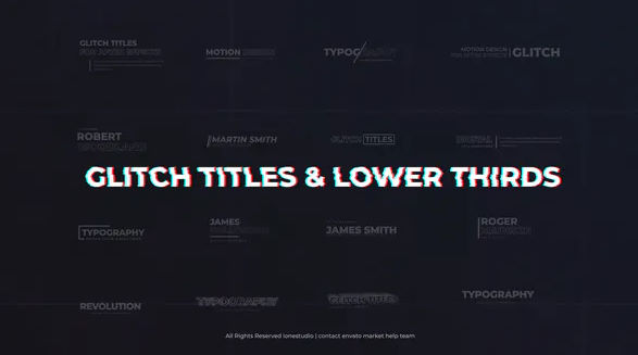 Videohive Modern Glitch Titles & Lower Thirds