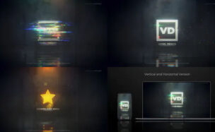 Videohive Glitch Dissolve Logos Transitions Reveal