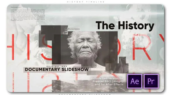 Videohive History Timeline Documentary Slideshow – Premiere Pro