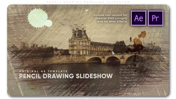 Videohive Pencil Drawing Parallax Slideshow – Premiere Pro
